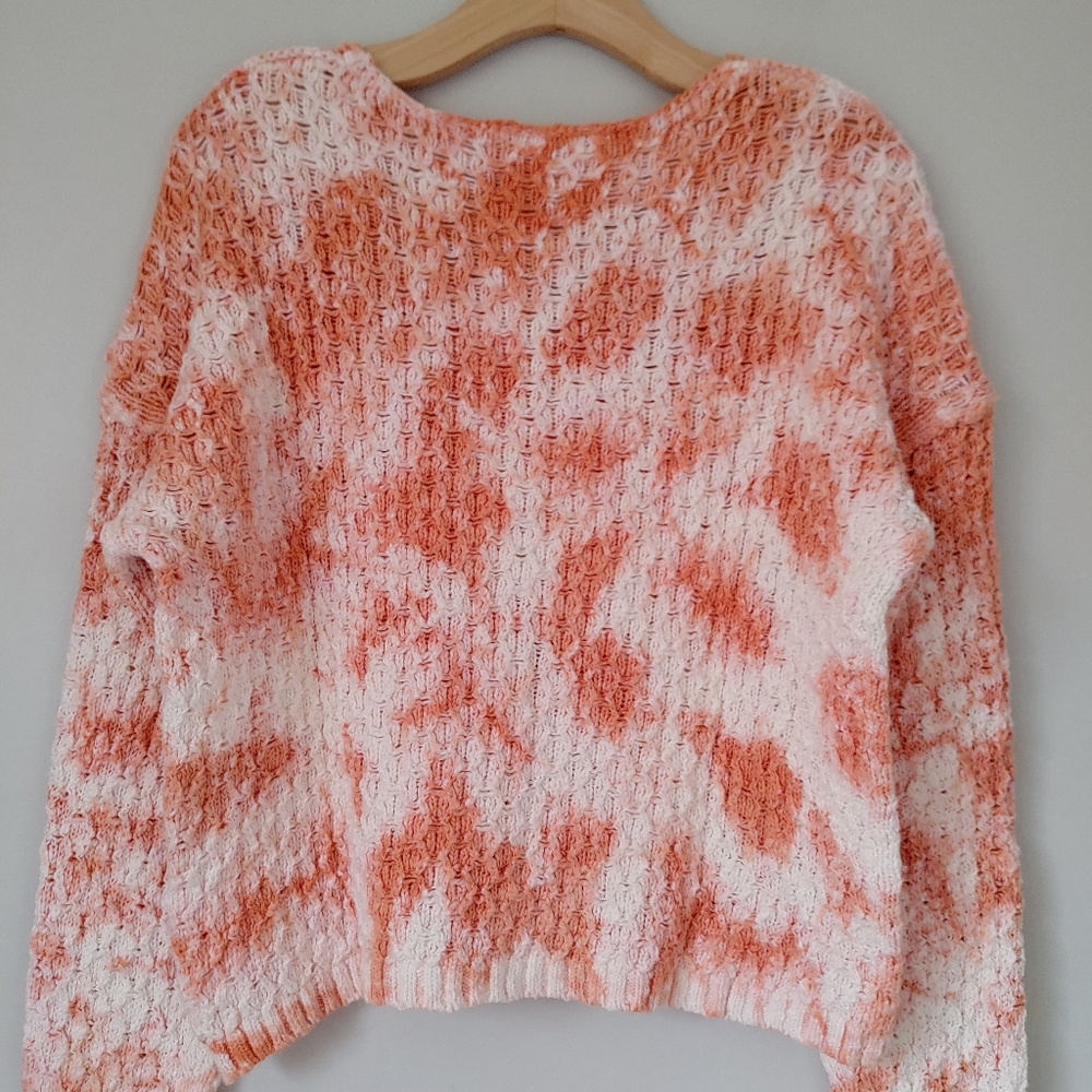 Anthropologie Pilcro Christian V-Neck Sweater Knit Size Medium Tie Dye - Picture 13 of 16